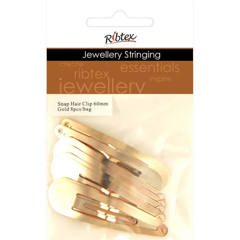 60mm Metal Alloy Snap Hairclip (available in 2 colours)